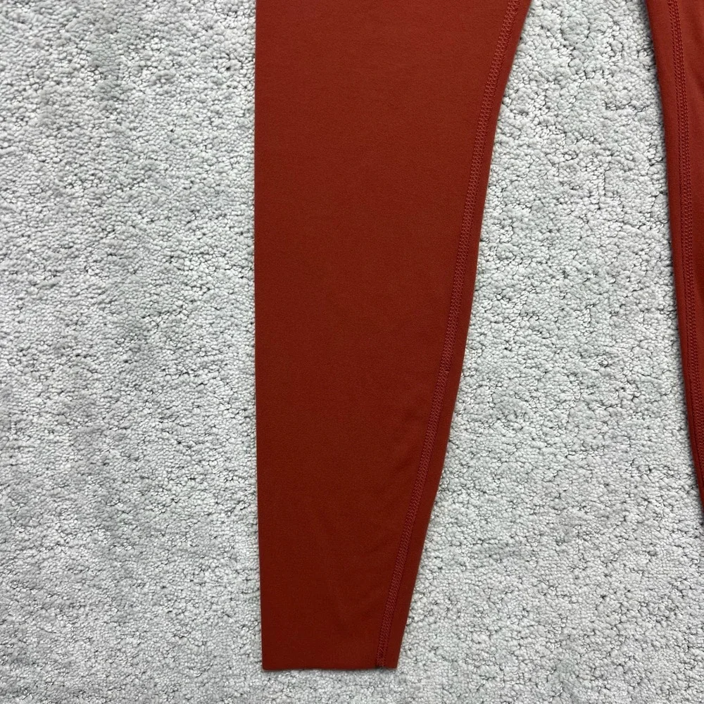 Nike Yoga Leggings Womens‎ Small Orange Rust High Waisted Dri-FIT 7/8 Fitness